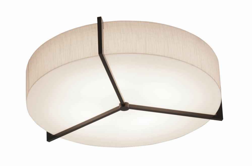 Apex 17&#39;&#39; LED Ceiling - Espresso Finish - Jute Shade