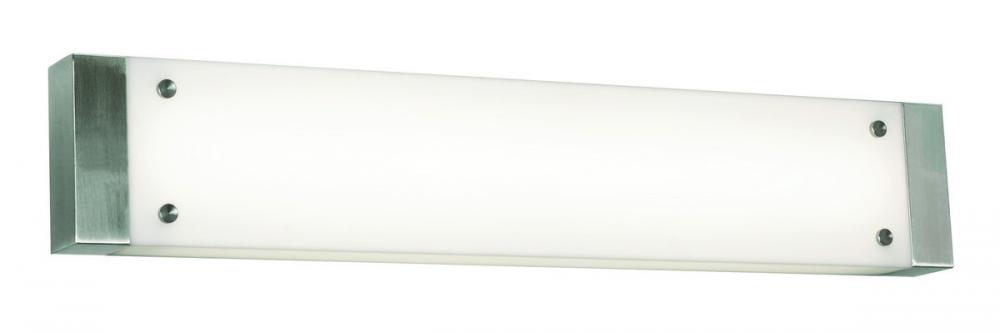 Avanti - Vanity Light Fixture - 39.5&#39;&#39; - Satin Nickel - White Acrylic Shade