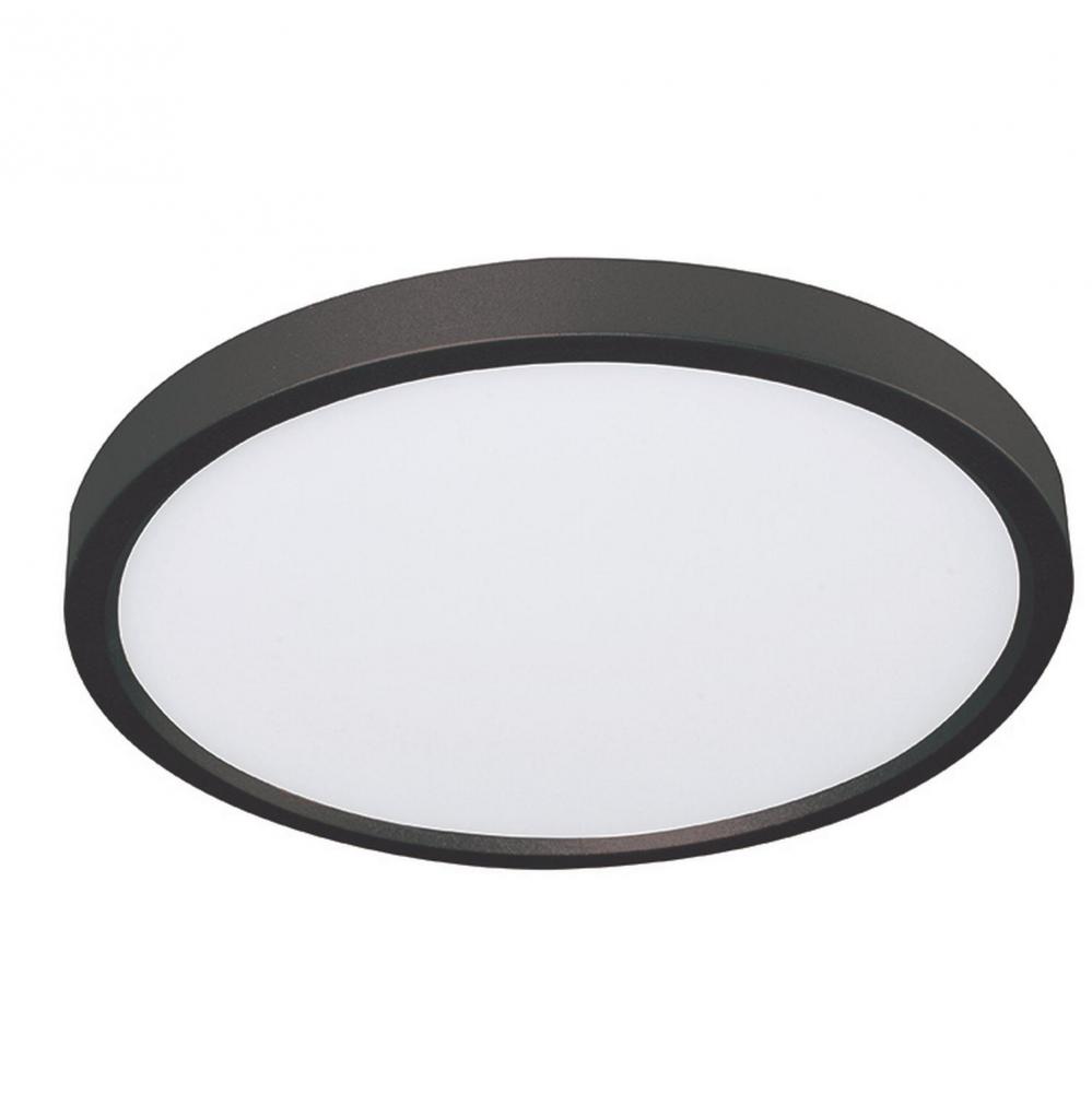 Edge Round 8&#39;&#39; Flush Mount LED 15W 277V,5 CCT,BK