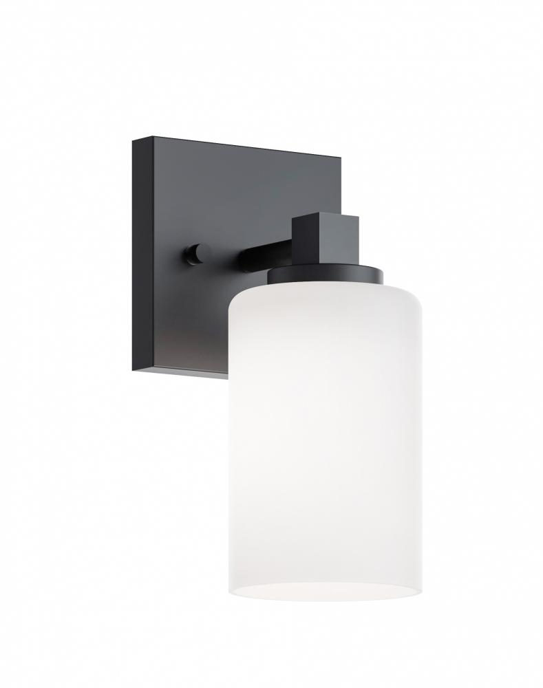 Leo 09&#39;&#39; Med Base Sconce,120V,BK