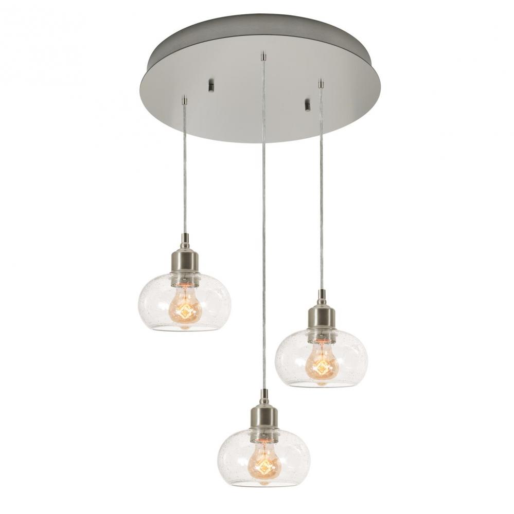 Laney 3 Light Round Pendant MB 120V,SN