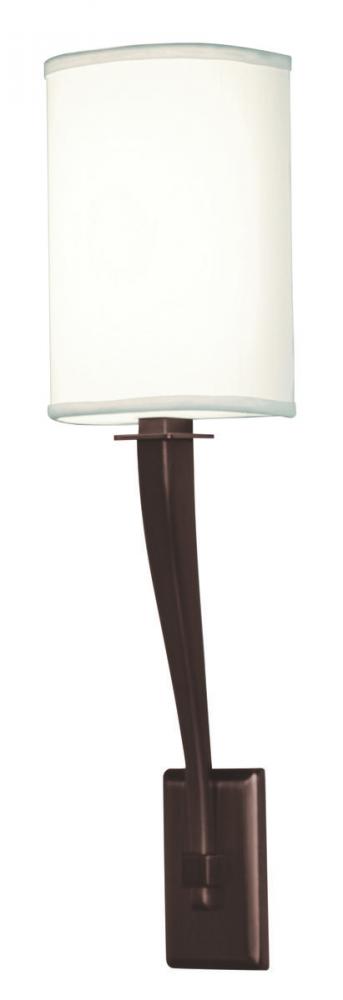 Tory 6&#39;&#39; LED Sconce - Oakley Bronze Finish - Linen Acrylic Shade