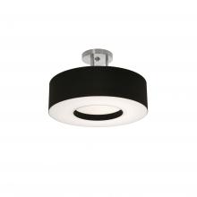 AFX Lighting, Inc. MCF1524MB-BKSF - Montclair 15'' Med Base Semi-Flush - SN w/ BK