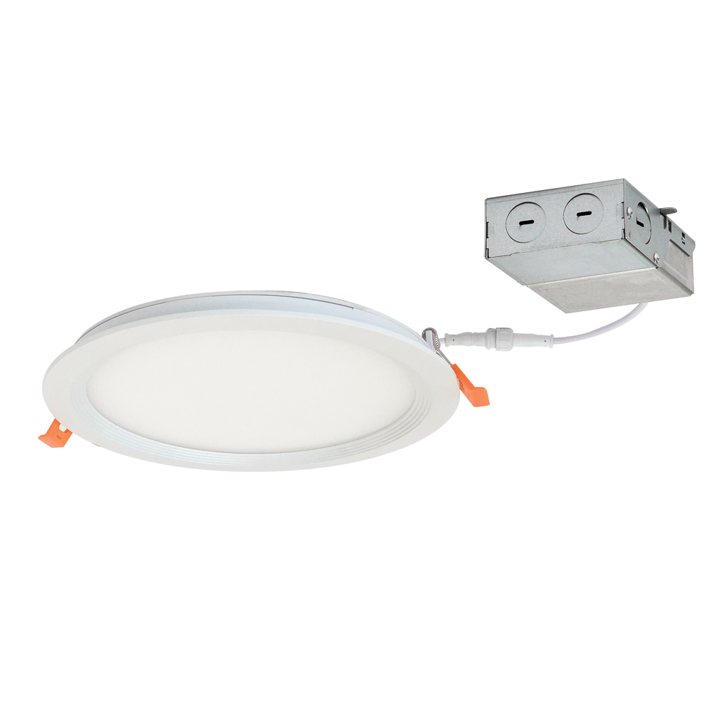 8&#34; FLIN Round Recessed LED, 1900lm, 3500K, 20W, 120V Triac/ELV Dimming, White