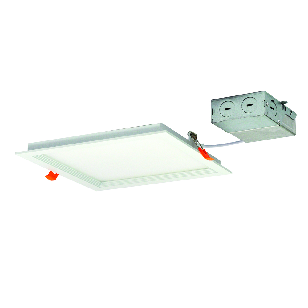 8&#34; FLIN Square Recessed LED, 1400lm, 3500K, 20W, 120V Triac/ELV Dimming, White