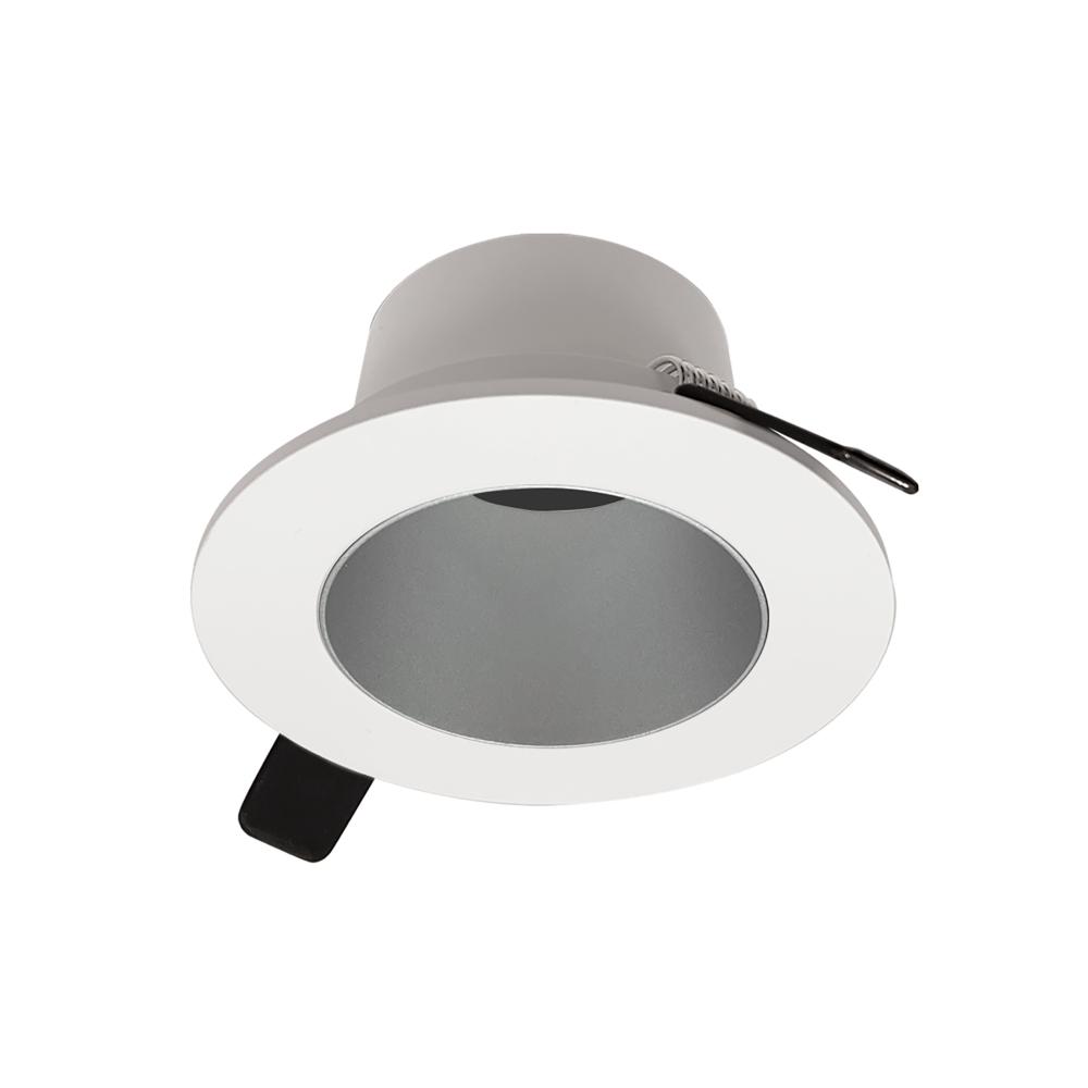 2&#34; Iolite Can-less Round Downlight Trim, Haze Reflector / White Flange