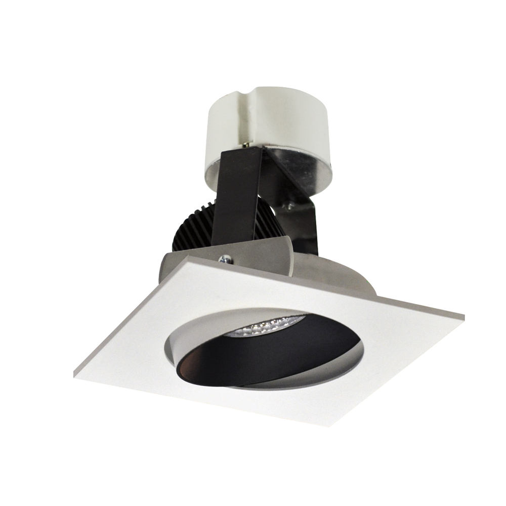 4&#34; Iolite LED Square Adjustable Cone Retrofit, 800lm / 14W, 5000K, Black Reflector / White