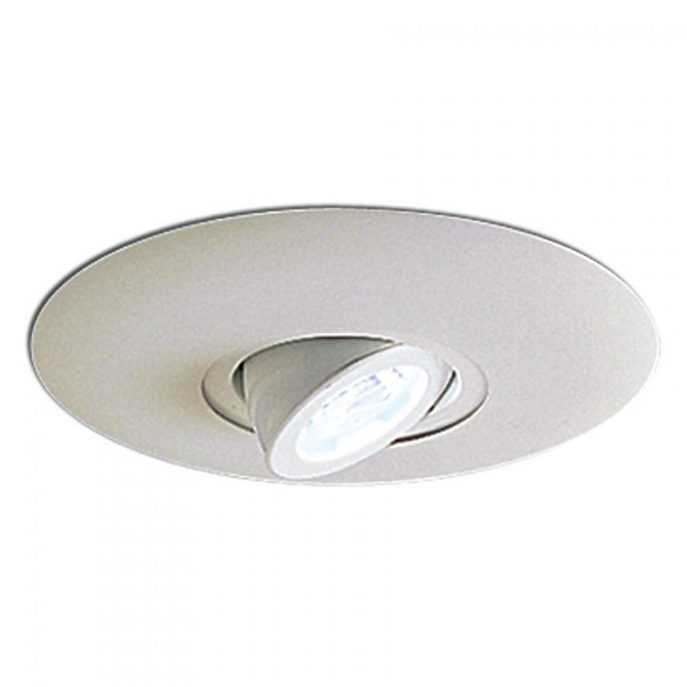 6&#34; Surface Adjustable Round Spot w/ Metal Trim, White