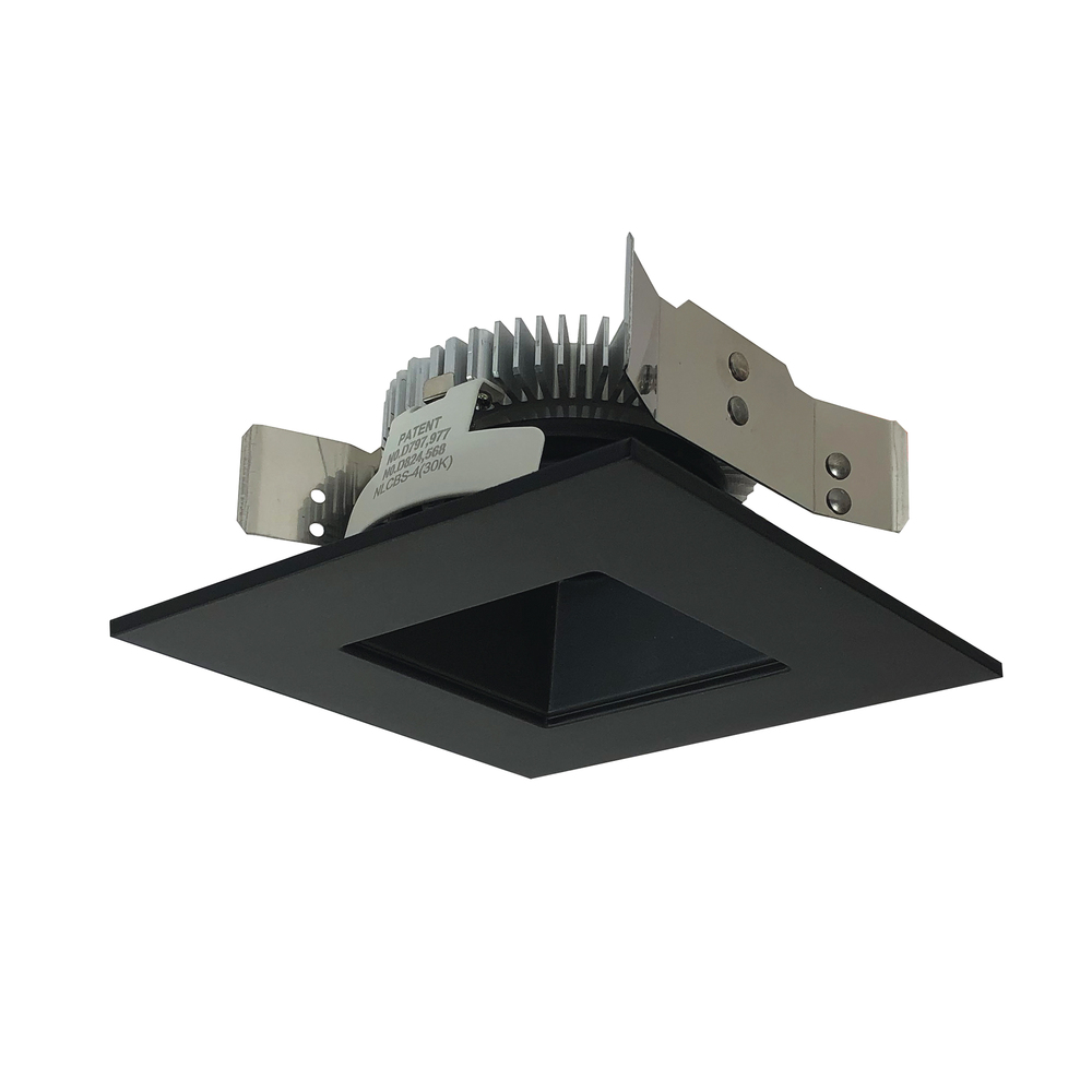 4&#34; Cobalt Shallow High Lumen LED Trim, Square/Square Regress, 850lm, 3500K, Black