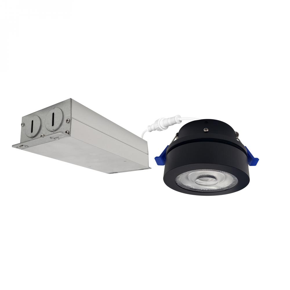 4&#34; M-Wave Can-less Adjustable LED Downlight, 2700K, Black finish