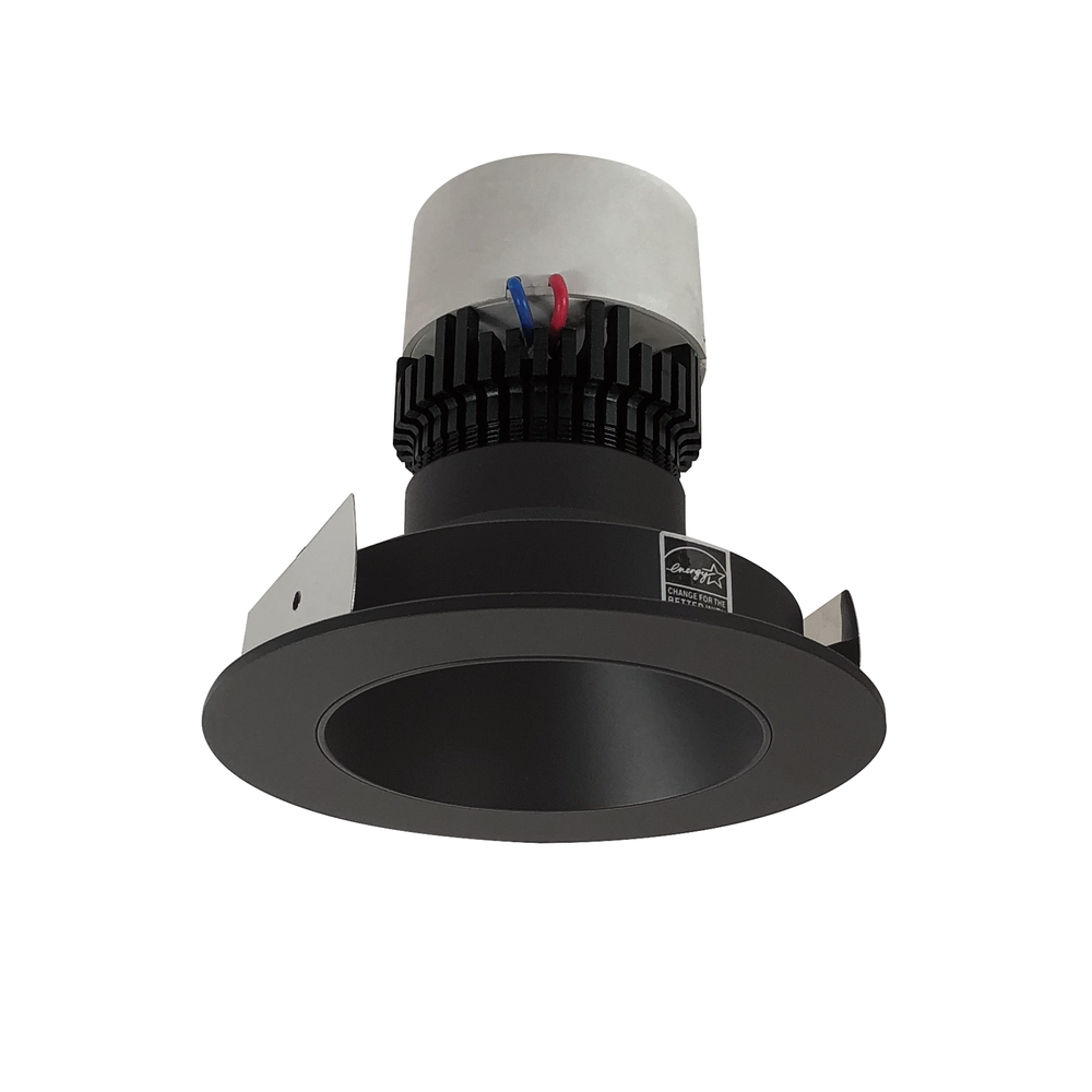 4&#34; Pearl LED Round Retrofit Reflector, 1000lm / 12W, 2700K, Black Reflector / Black Flange