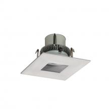 Nora NLCBC2-45540WW/10 - 4" Cobalt Click LED Retrofit, Square Pinhole, 1000lm / 12W, 4000K, White Flange