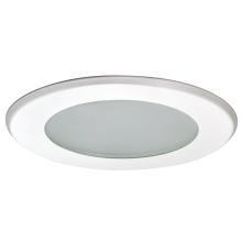 Nora NT-5026W - 5" Frosted Flat Lens w/ Metal Trim & Bracket, White