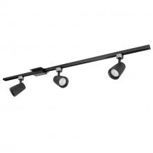 Nora NTLE-875930B - 4-ft Track Pack with (3) MAC XL 1250lm LED Track Heads, 3000K, Black Finish