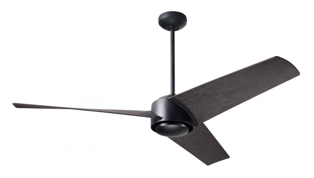 Ambit DC Fan- Matte Black Finish; 56&#34; Ebony Blades; No Light; Wall/Remote Combo Control