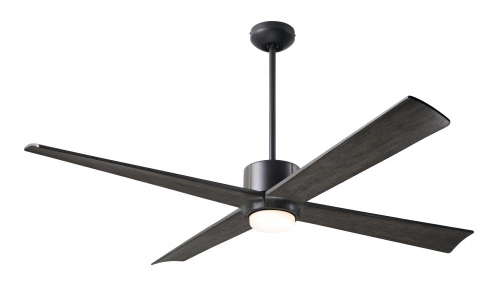 Nouveau DC Fan; Dark Bronze Finish w/ Brass; 56&#34; Ebony Blades; 17W LED; Wall/Remote Combo Contro