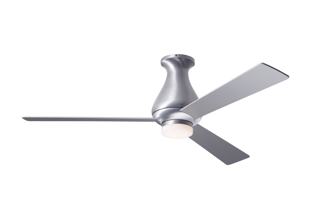 Altus Flush Fan; Brushed Aluminum Finish; 52&#34; Aluminum Blades; 17W LED; Fan Speed and Light Cont