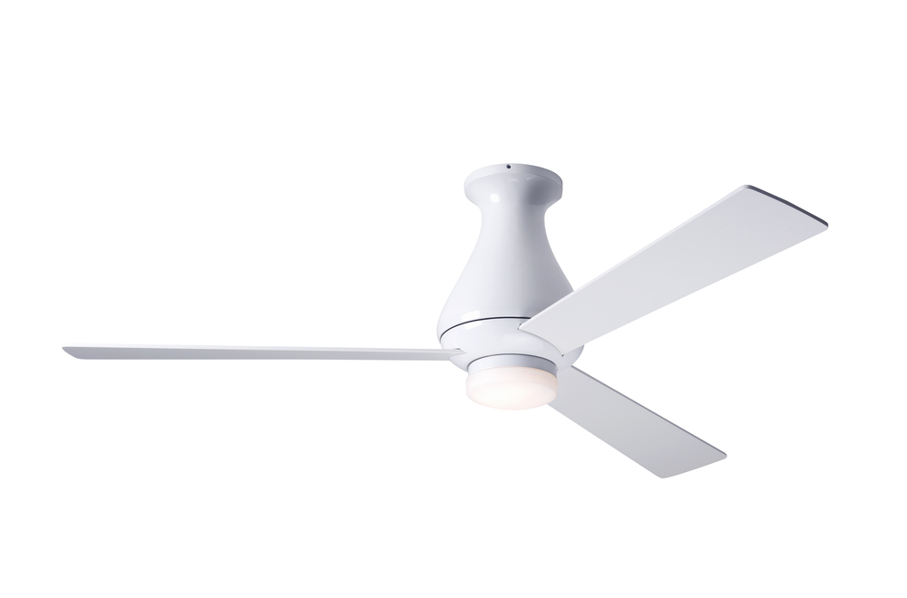 Altus Flush Fan; Gloss White Finish; 42&#34; Aluminum Blades; 17W LED; Fan Speed and Light Control (