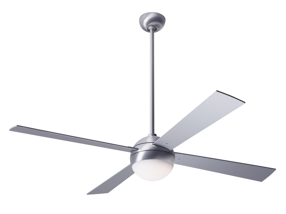 Ball Fan; Brushed Aluminum Finish; 52&#34; Aluminum Blades; 20W LED; Fan Speed and Light Control (3-