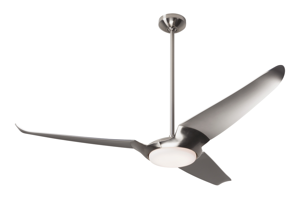 IC/Air (3 Blade ) Fan; Bright Nickel Finish; 56&#34; Dark Blades; 20W LED; Wall/Remote Combo Control