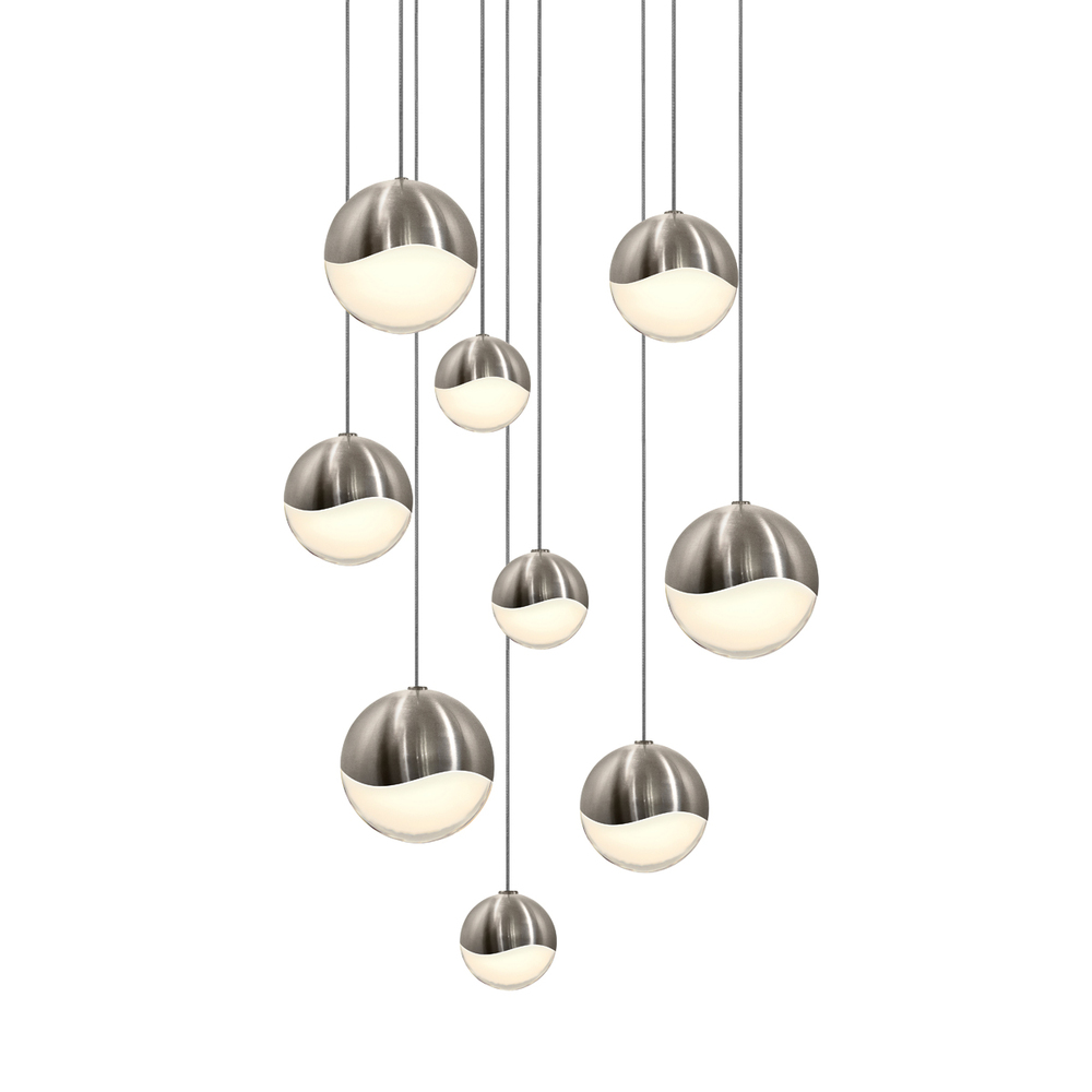 9-Light Round Assorted LED Pendant