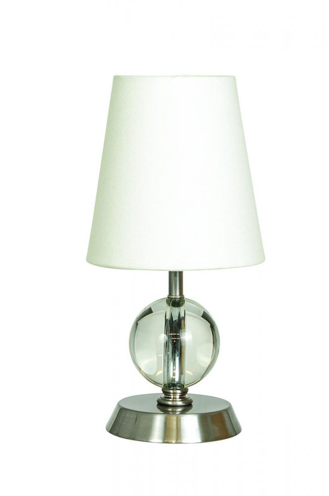 Bryson Mini 3&#34; Crystal Ball Satin Nickel Accent Lamp