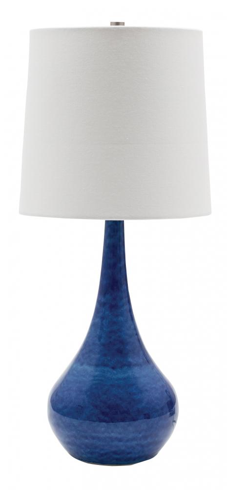 Scatchard 22.5&#34; Stoneware Table Lamps in Blue Gloss