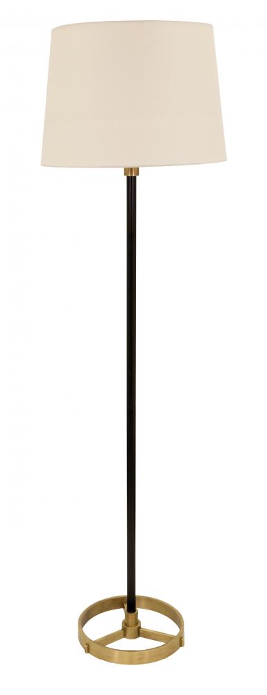 62&#34; Morgan Floor Lamps in Black with Antique Brass