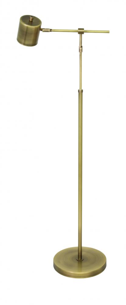 Morris Adjustable LED Floor Lamps in Antique Brass