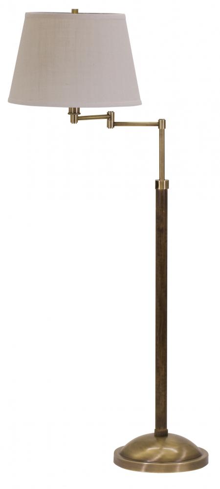 Richmond Swing Arm Antique Brass Floor Lamps