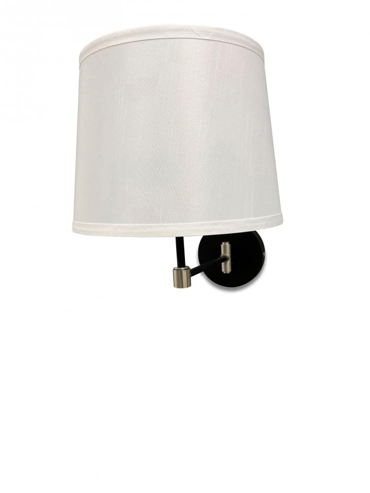 Sawyer Black/Satin Nickel Wall Swing Lamp