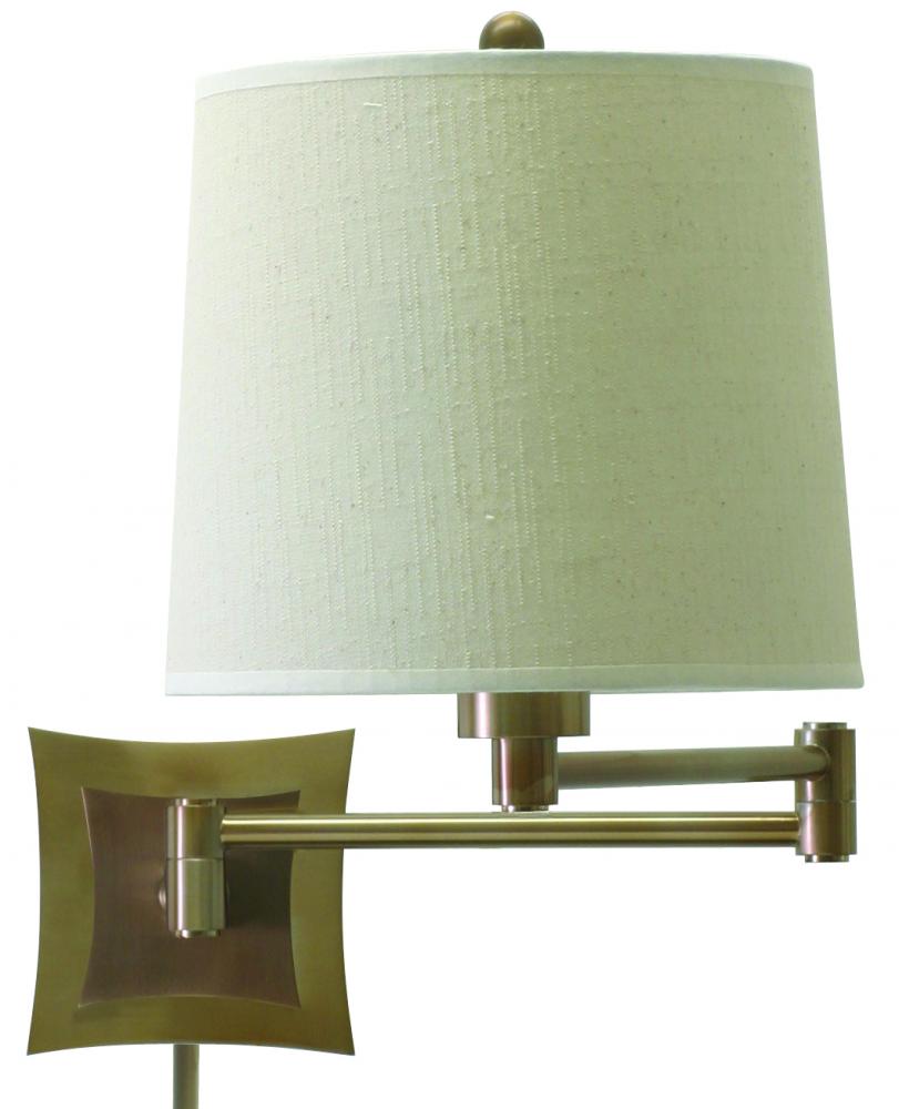 Wall Swing Arm Lamp in Antique Brass