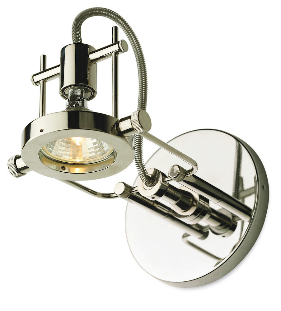 Wall Sconce Bare MR Focus  Polished Nickel MR16 Halogen 50W