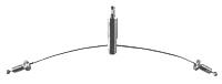 Cable kit with (2) 4&#39; aircraft cable, (1) 3 wires white power feed and (2)