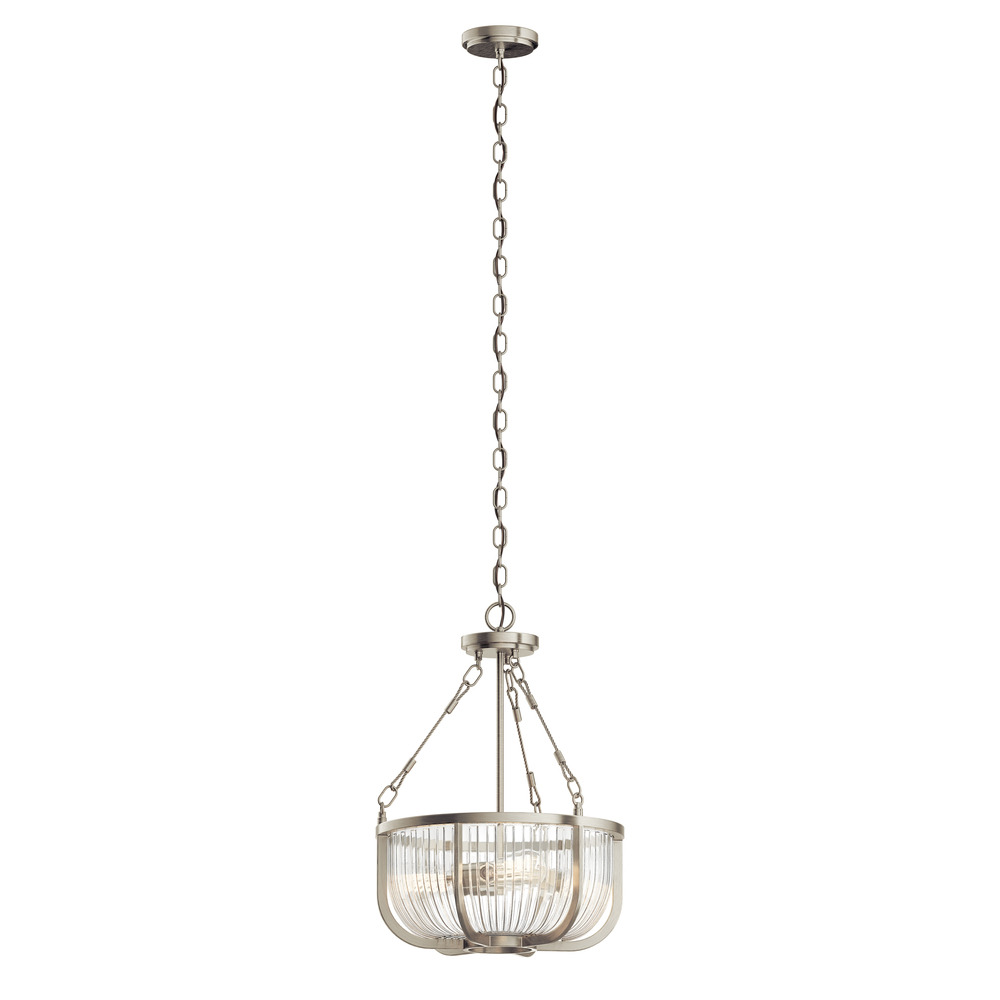 Roux™ 22.25&#34; 3 Light Pendant Brushed Nickel