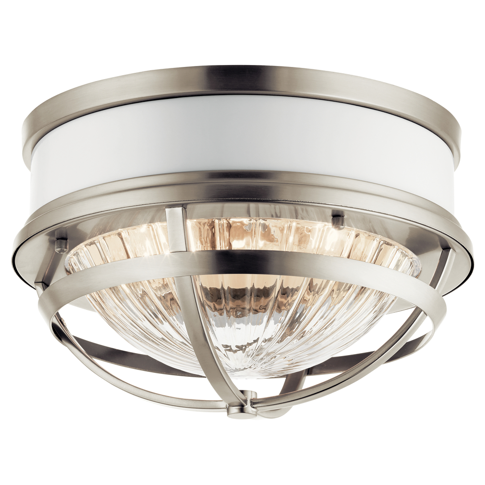 Tollis™ 12&#34; 2 Light Flush Mount Brushed Nickel