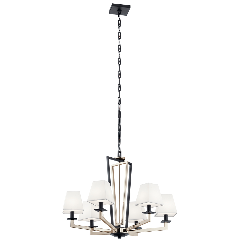 Dancar™ 28&#34; 6 Light Chandelier Polished Nickel