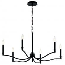 Kichler 52695BK - Chandelier 6Lt