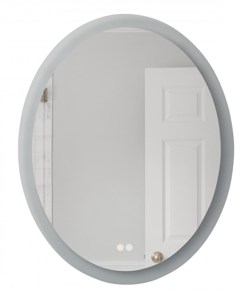 30&#34; x 24&#34; x 1.8&#34; Oval LED Mirror, defogger & dimmer, 3000K/4000K/5000K