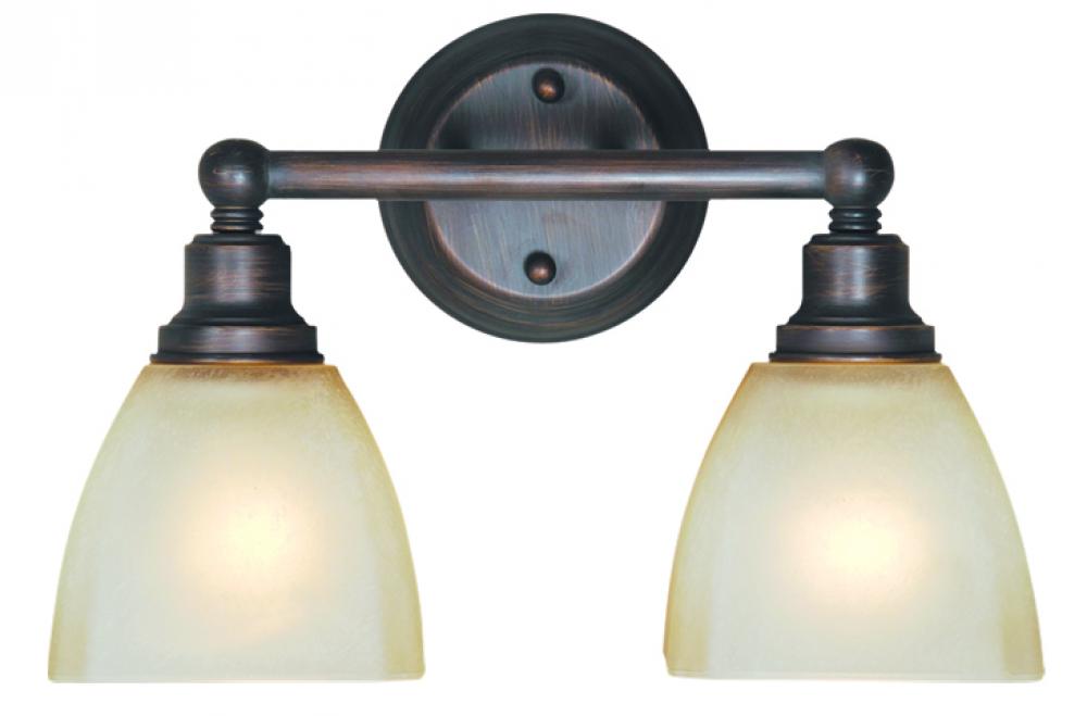 Bradley 2 Light Vanity in Bronze