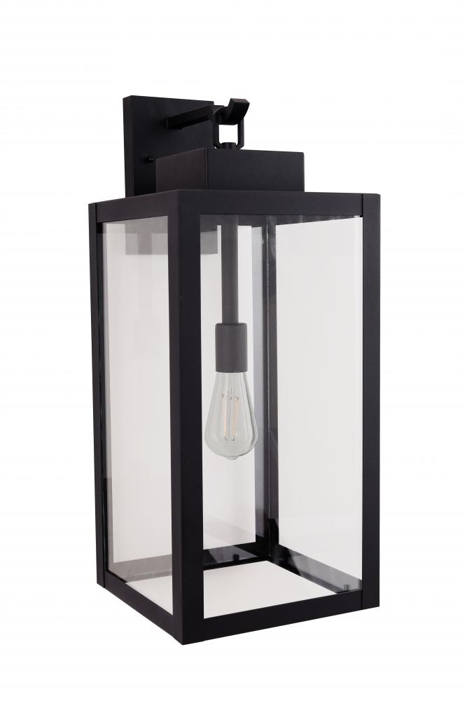 Marin 1 Light 24&#34; Outdoor Lantern in Textured Black