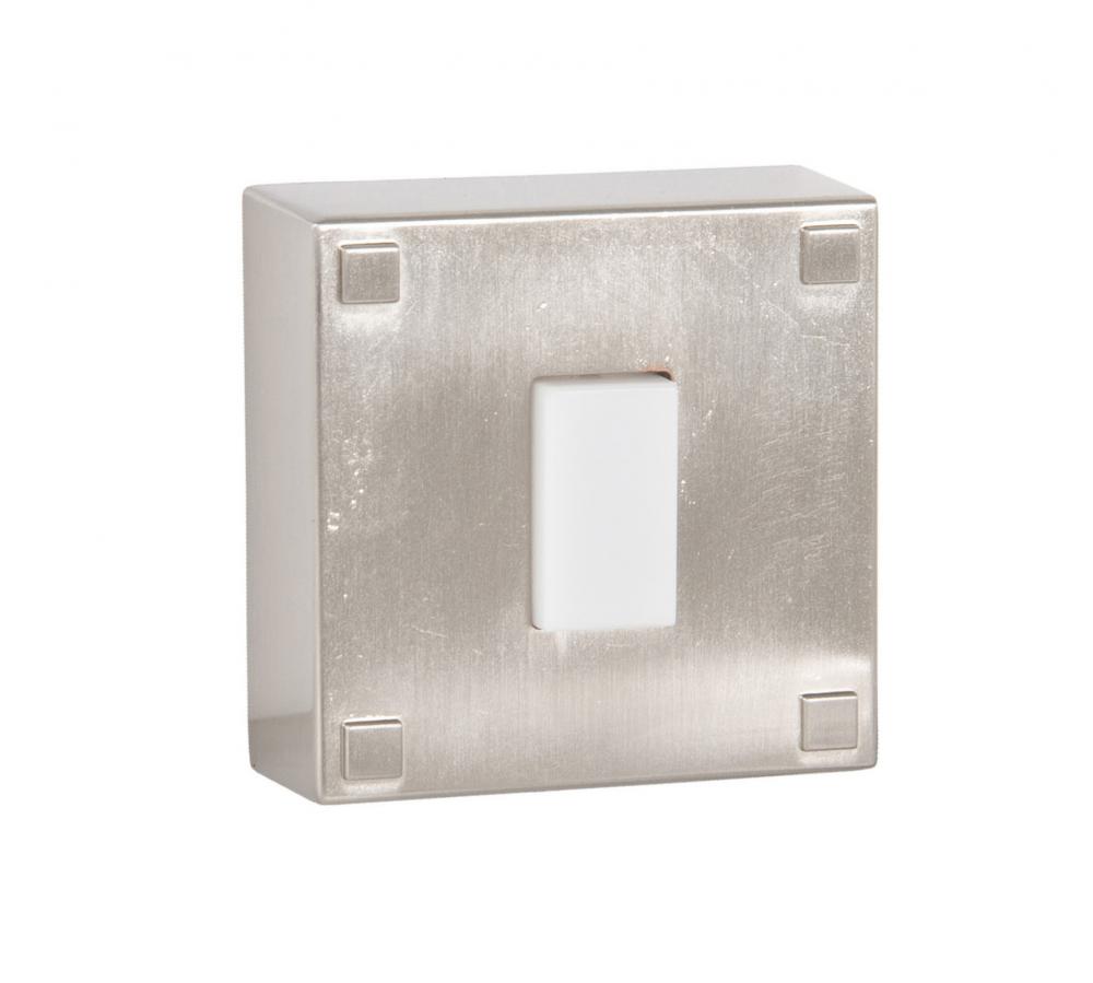 Surface Mount LED Lighted Push Button in Brushed Polished Nickel