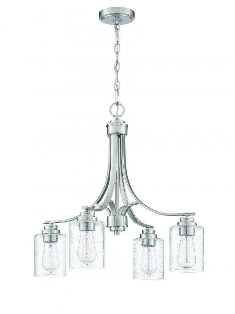 Bolden 4 Light Chandelier in Brushed Polished Nickel