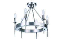 Craftmade 54356-BNK - Larrson 6 Light Semi Flush in Brushed Polished Nickel