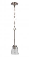 Craftmade 50291-BNK - Tyler 1 Light Mini Pendant in Brushed Polished Nickel