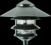 LANDSCAPE 1650 LUMENS LAWN LIGHT 4 TIER 10 INCHES TOP INCANDESCENT DESCENT 100W MAX VERDE