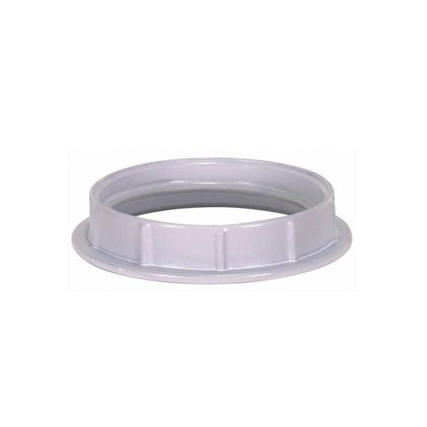 White Die Cast Ring for Threaded Socket; 1-1/2&#34; Inner Diameter; 2&#34; Outer Diameter