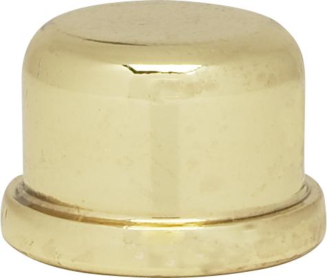 1/2&#34; Finial; Zinc Die Cast 1/4-27; Polished Brass Finish