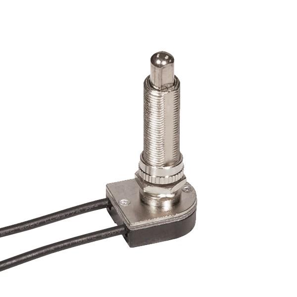 On-Off Metal Push Switch; 1-1/2&#34; Metal Bushing; Single Circuit; 6A-125V, 3A-250V Rating; 6&#34;