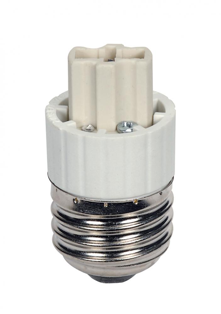 E26 To G9 Extender; White Finish; 1-1/8&#34; Overall Extension; 500W; 250V